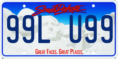 SD license plate 99LU99