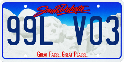 SD license plate 99LV03