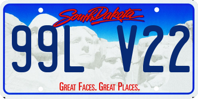 SD license plate 99LV22