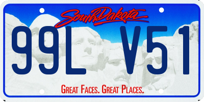 SD license plate 99LV51