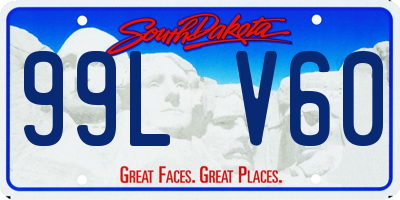 SD license plate 99LV60