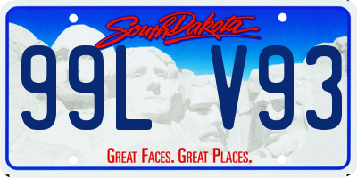 SD license plate 99LV93