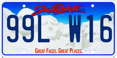 SD license plate 99LW16