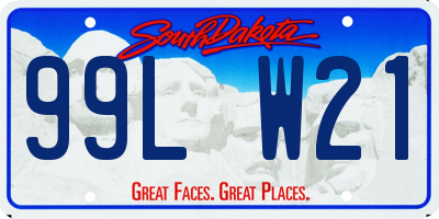 SD license plate 99LW21