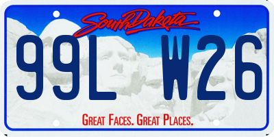 SD license plate 99LW26