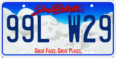 SD license plate 99LW29