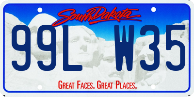 SD license plate 99LW35