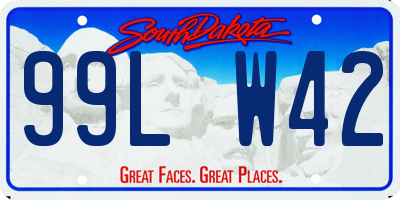 SD license plate 99LW42