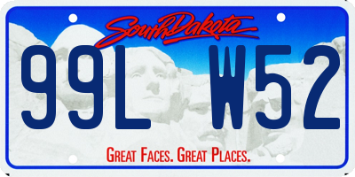 SD license plate 99LW52