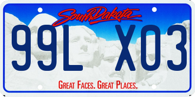 SD license plate 99LX03