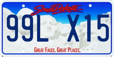 SD license plate 99LX15