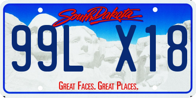 SD license plate 99LX18