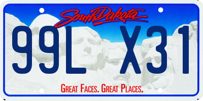 SD license plate 99LX31