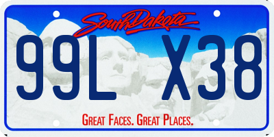 SD license plate 99LX38