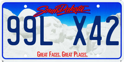 SD license plate 99LX42
