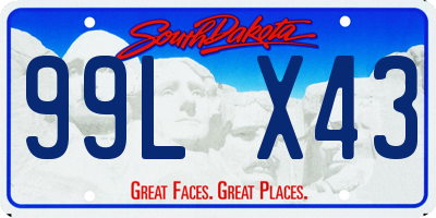 SD license plate 99LX43