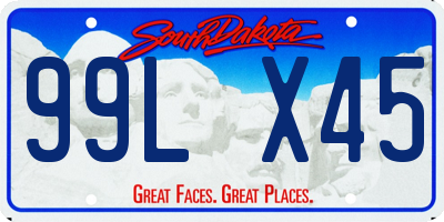 SD license plate 99LX45