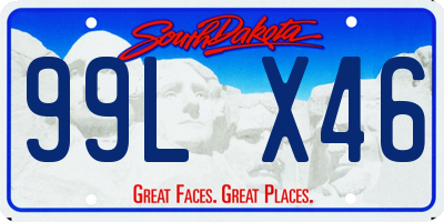 SD license plate 99LX46