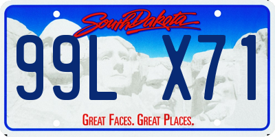 SD license plate 99LX71