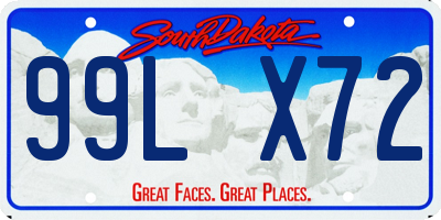 SD license plate 99LX72