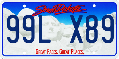 SD license plate 99LX89