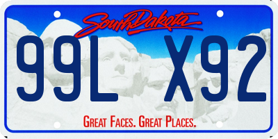 SD license plate 99LX92