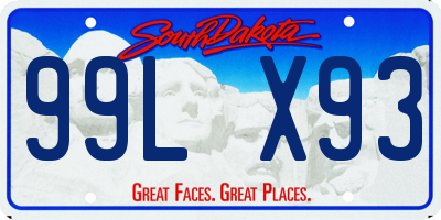 SD license plate 99LX93