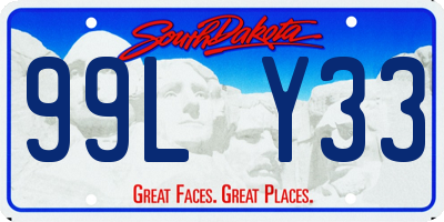 SD license plate 99LY33