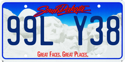 SD license plate 99LY38