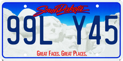 SD license plate 99LY45