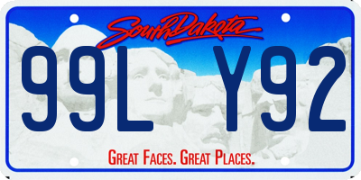 SD license plate 99LY92