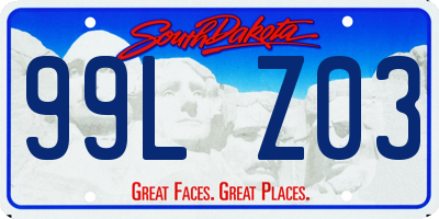 SD license plate 99LZ03