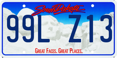 SD license plate 99LZ13