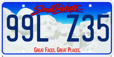 SD license plate 99LZ35