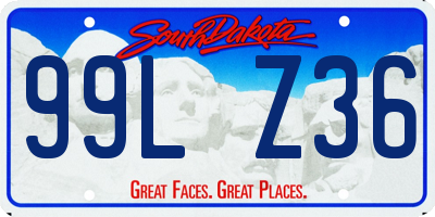 SD license plate 99LZ36