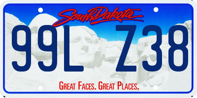 SD license plate 99LZ38