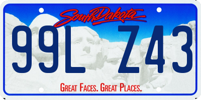 SD license plate 99LZ43