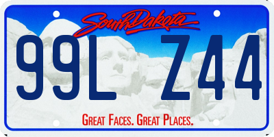 SD license plate 99LZ44