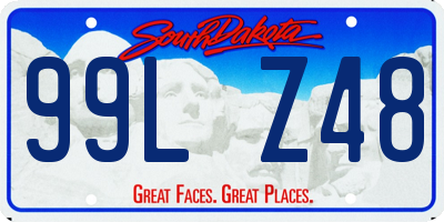 SD license plate 99LZ48