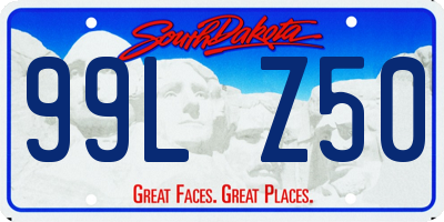 SD license plate 99LZ50