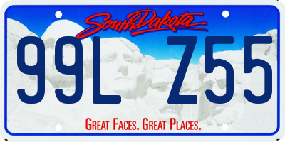 SD license plate 99LZ55