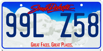 SD license plate 99LZ58