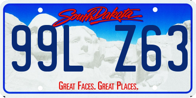 SD license plate 99LZ63