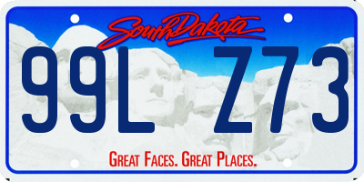 SD license plate 99LZ73