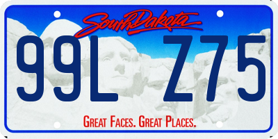 SD license plate 99LZ75