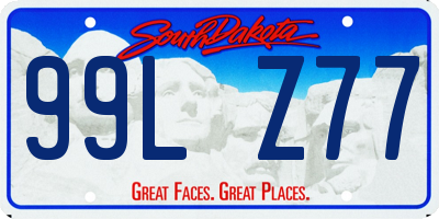 SD license plate 99LZ77