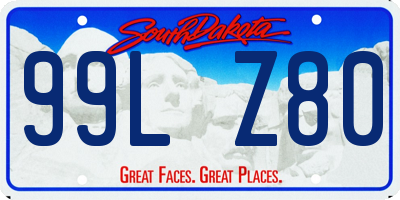 SD license plate 99LZ80