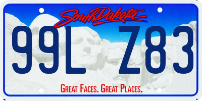 SD license plate 99LZ83