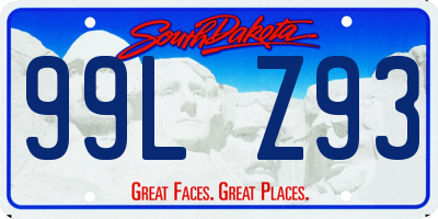 SD license plate 99LZ93