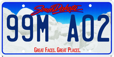 SD license plate 99MA02